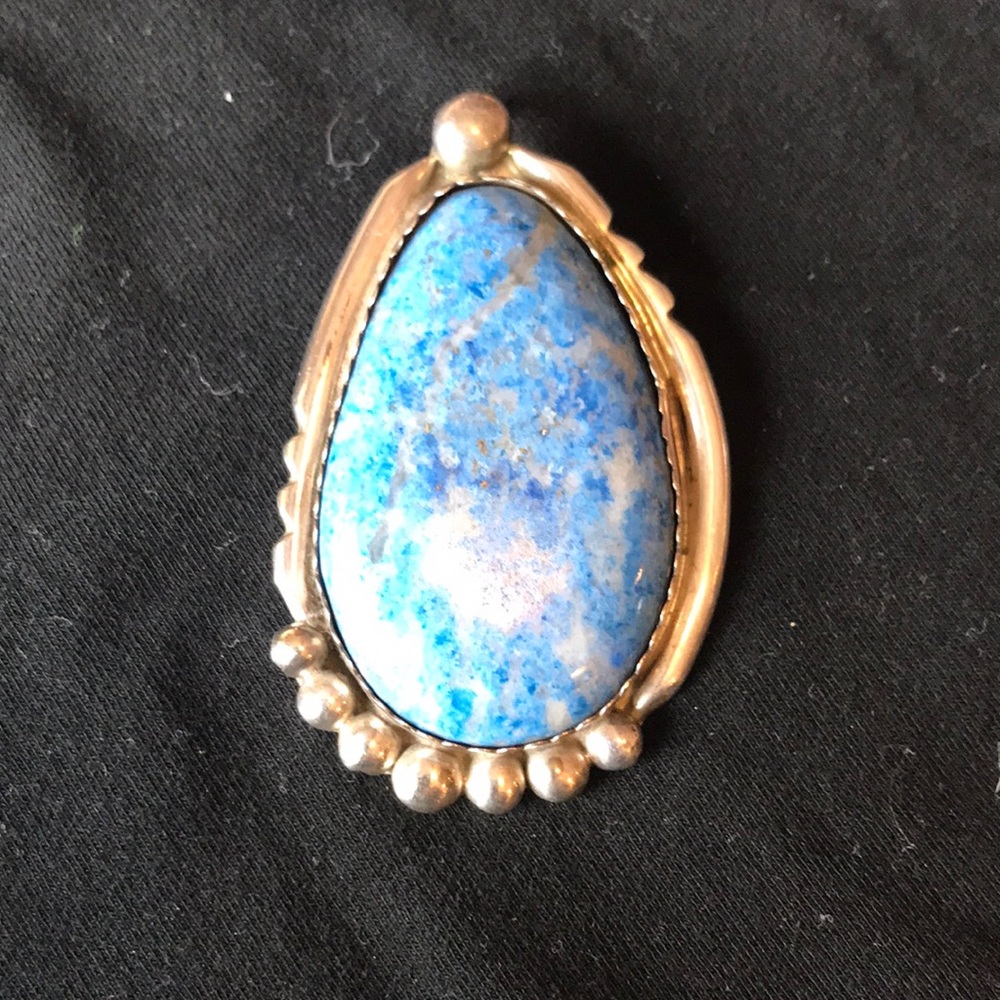 Blue Lapis Sterling Silver Pendant